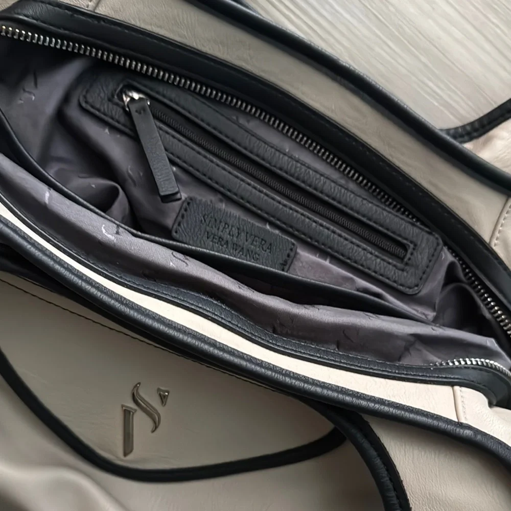 Simply Vera Vera Wang Cream and Black Hobo Bag - Picture 3 of 8